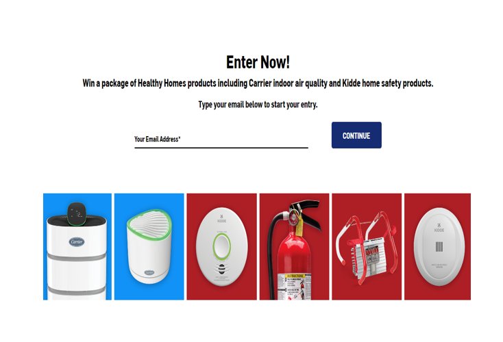 Carrier Healthy Homes Sweepstakes – Win Over $1,600 Worth Of Carrier Healthy Home Products