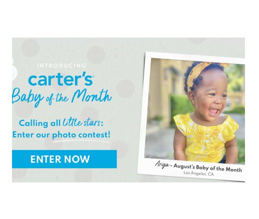 Carter’s Baby Photo Contest - Win A Free Photoshoot & Lifetime Supply Of Baby Products