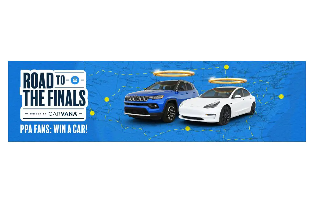 Carvana Road To The PPA Tour Pickleball Finals Sweepstakes - Win Tickets To Pickleball Finals & Carvana Credit (2 Winners)