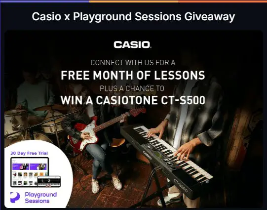 Casio Music Gear CT-S500 Sweepstakes - Win A Casio Digital Piano