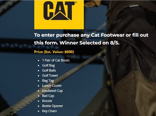 CAT Footwear Giveaway – Win A Pair Of CAT Boots, A Golf Bag, Golf Balls, And More