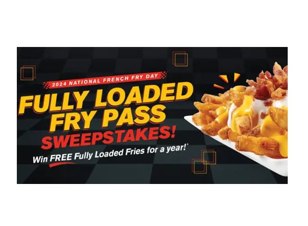 Checkers & Rally’s Fully Loaded Fries Sweepstakes – Win Fries For A Year (100 Winners)