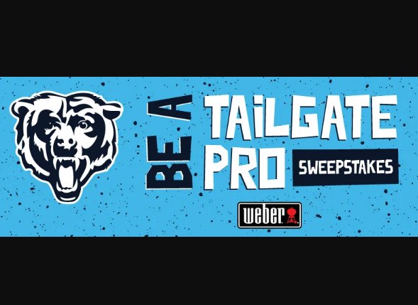 Chicago Bears Be A Tailgate Pro Sweepstakes – Win Tickets To The Bears Home Opener, Chicago Bears-Branded Weber Grill Tools & More (26 Winners)