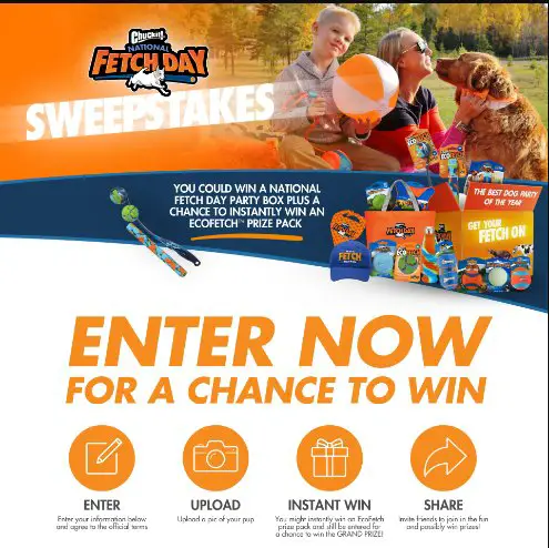 Chuckit! National Fetch Day Sweepstakes – Win A Free Party Box Or An  EcoFetch Prize Pack (136 Winners)