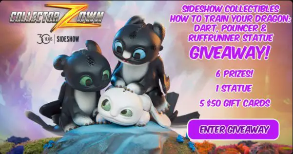 CollectorZown’s How to Train Your Dragon Giveaway – Win A How To Train Your Dragon Dart, Pouncer, And Ruffrunner Statue