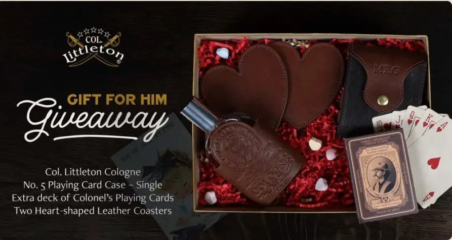 Colonel’s Leather Valentine’s Day Sweepstakes - Win A Free Prize Package Including Col. Littleton Cologne & More