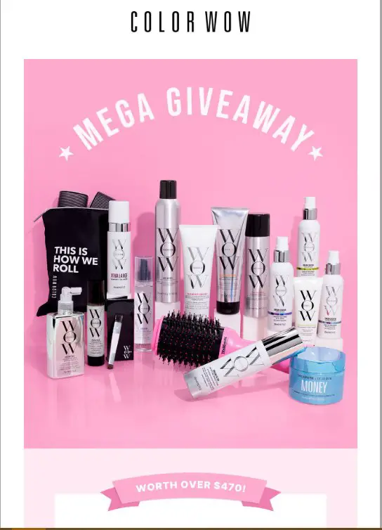 Color Wow Mega Giveaway - Win Free Color Wow Beauty Products (51 Winners)