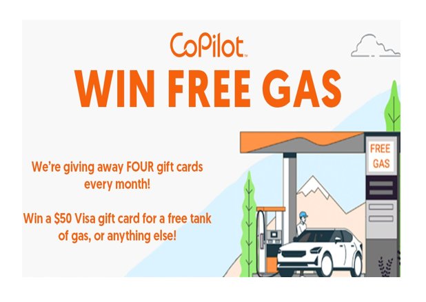 CoPilot For Cars $50 Gas Card Giveaway - $50 Gas Gift Card, 12 Winners