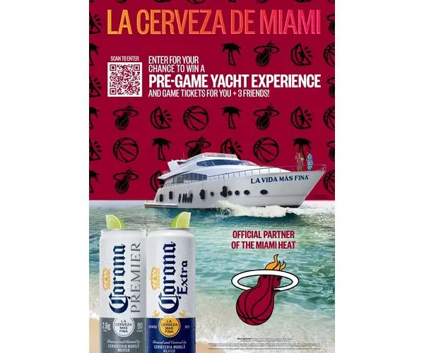 Corona Extra Yacht Sweepstakes - Win 4 Miami Heat Game Tickets & A Pre-Game Yacht Experience