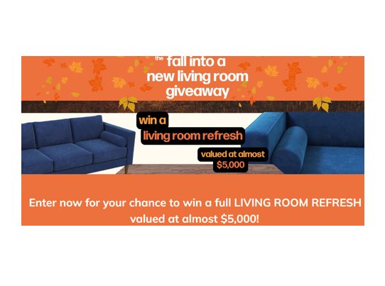 Couch.com Fall Into A New Living Room Giveaway – Win A Custom Made In The USA Sofa & Coffee Table