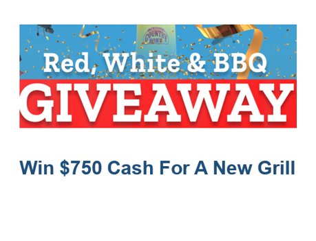 Country Bob’s Red, White & BBQ Giveaway - Win $750 Cash For A New Grill