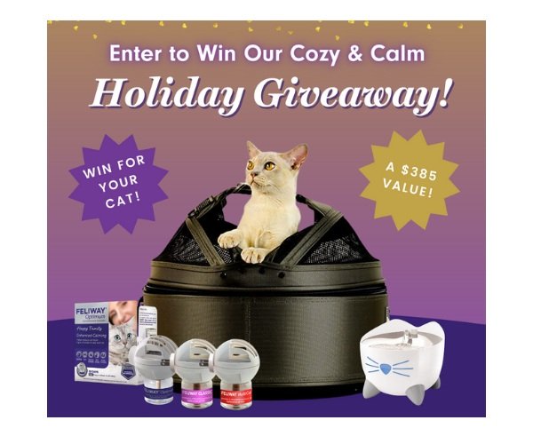 Cozy & Calm Holiday Giveaway for Cats