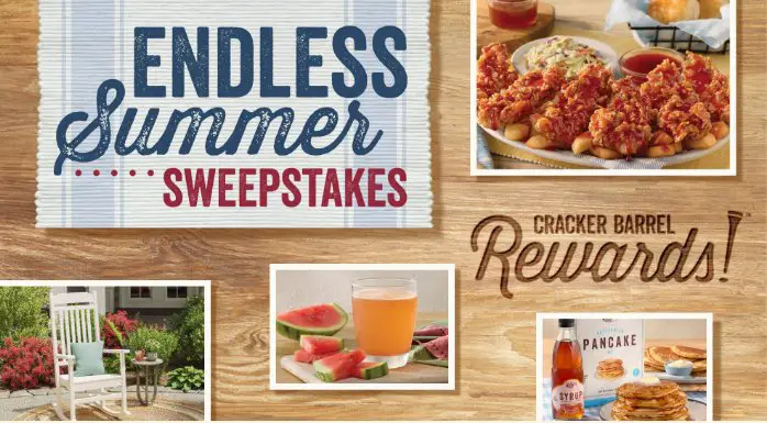 Cracker Barrel Rewards Endless Summer Sweepstakes – Win A $2500 Gift Card