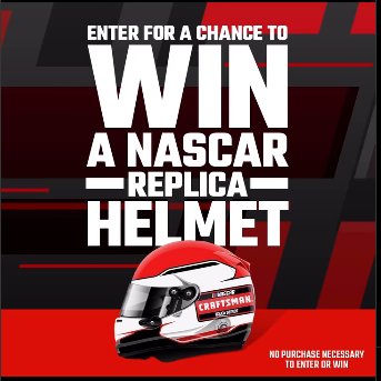 Craftsman October Social Giveaway – Win A Nascar Officially Licenced Replica Helmet