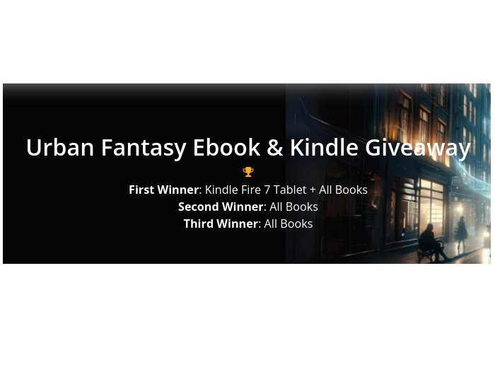 CraveBooks Urban Fantasy Ebook & Kindle Giveaway - Win A Kindle Tablet & Books