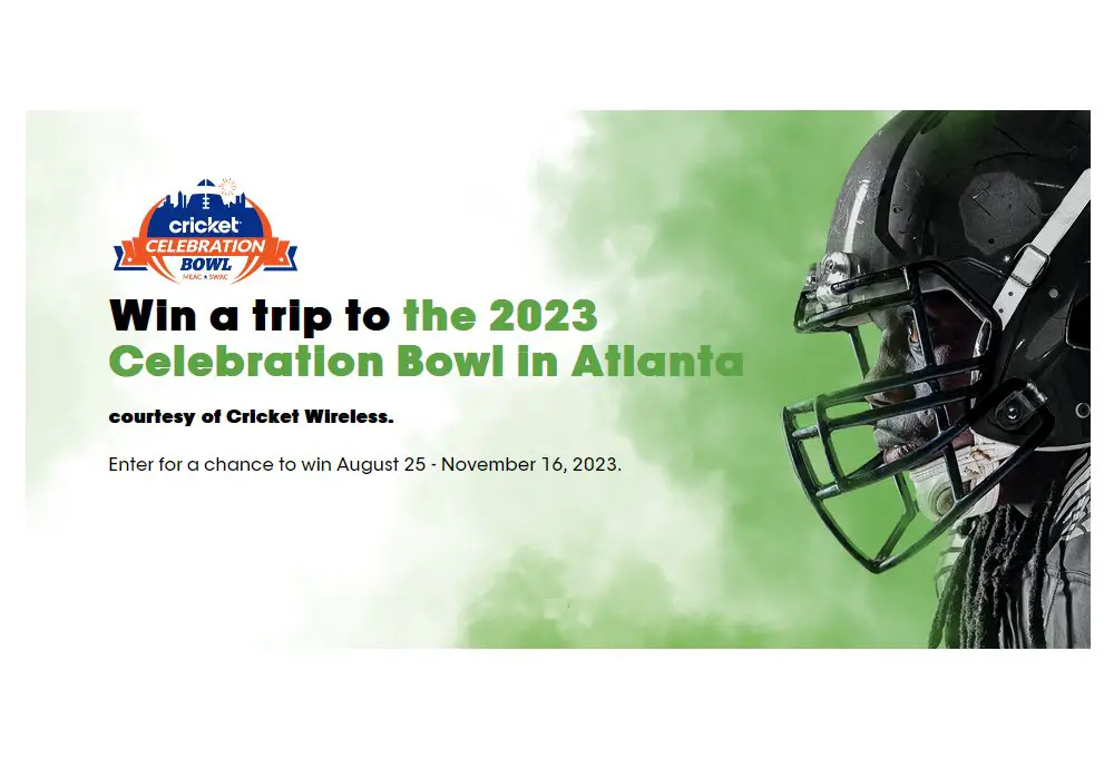 Cricket Wireless 2023 Celebration Bowl Flyaway Sweepstakes - Win A Trip For Two To The 2023 Celebration Bowl