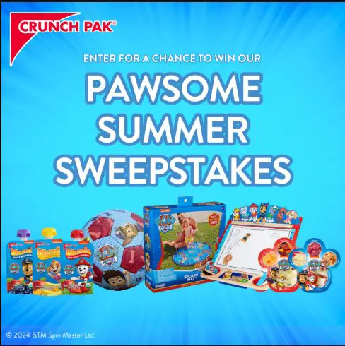 Crunch Pak's Pawsome Summer Sweepstakes – Enter For A Chance To Win 1 Of 3 Crunch Packs