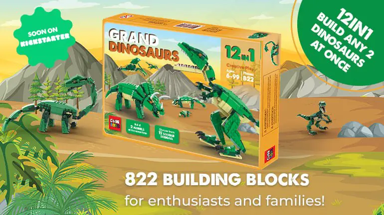 CUBB Toys Grand Dinosaur Building Blocks Giveaway (10 Winners)