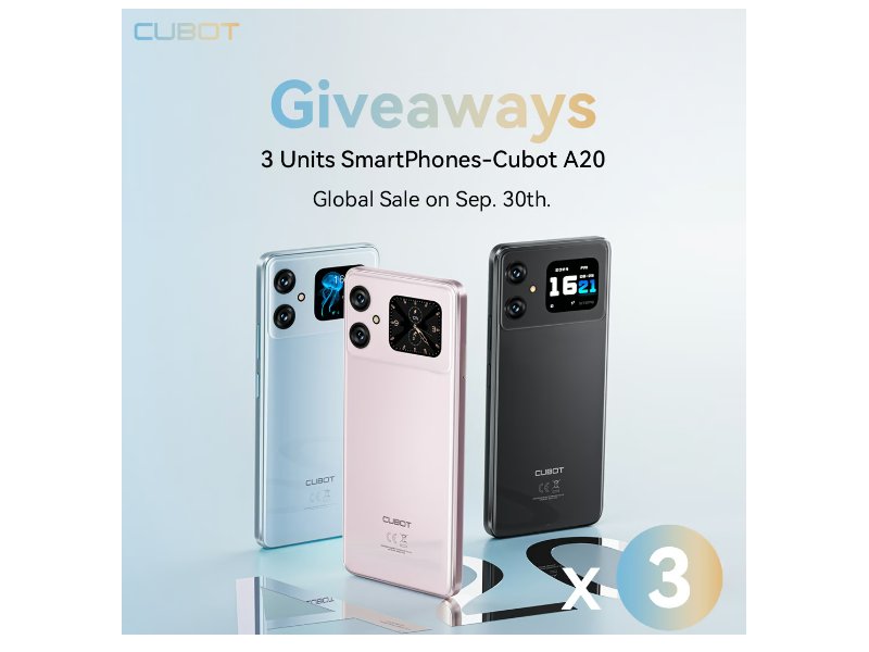 Cubot A20 Global Sale Giveaway - Win A Cubot A20 (3 Winners)