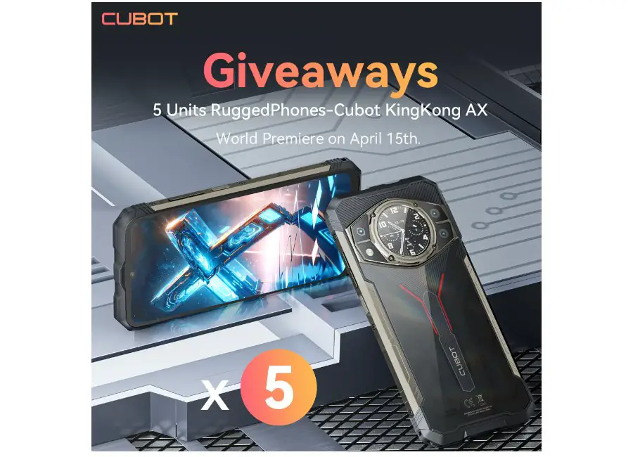 CUBOT KingKong AX Global Sale Giveaway - Win A Brand New Mobile Phone (5 Winners)