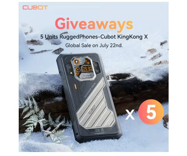 Cubot KingKong X Global Sale Giveaway - Win A Cubot KingKong X Rugged Phone (5 Winners)