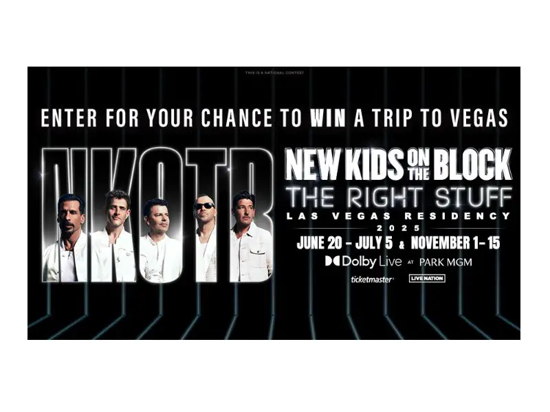 Cumulus Radio New Kids On The Block Vegas Flyaway Nationwide Contest - Win A Trip For Two To Las Vegas & More