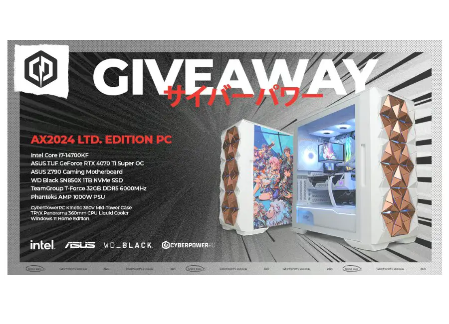 CYBERPOWERPC Anime Expo 2024 Wrapped Gaming PC Giveaway - Win A Gaming PC