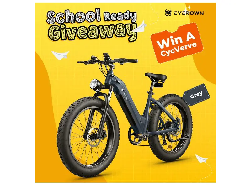 Cycrown.com School Ready Giveaway - Win A Gift Box Or A CycVerve Electric Bike