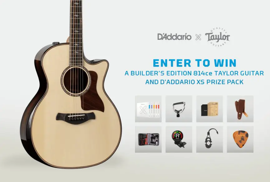 D’Addario x Taylor Guitars Giveaway - Win a Taylor acoustic guitar +  maintenance kit & more {Worth $4,387}