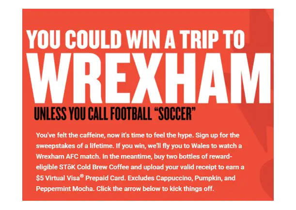 Danone SToK x Wrexham AFC Sweepstakes – Win A Trip To Wrexham Or STōK Cold Brew Coffee For A Year (3 Winners)