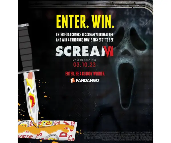 Dave’s Hot Chicken Scream VI Movie Ticket Sweepstakes - Win 4 Scream VI Movie Tickets