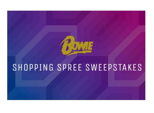 David Bowie Shopping Spree Sweepstakes - Win A $100, $50 Or $25 Gift Card For  David Bowie Merch {3 Winners}