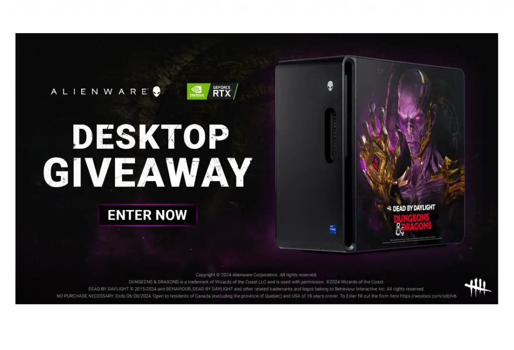 Dead By Daylight D&D Sweepstakes - Win An Alienware Gaming PC