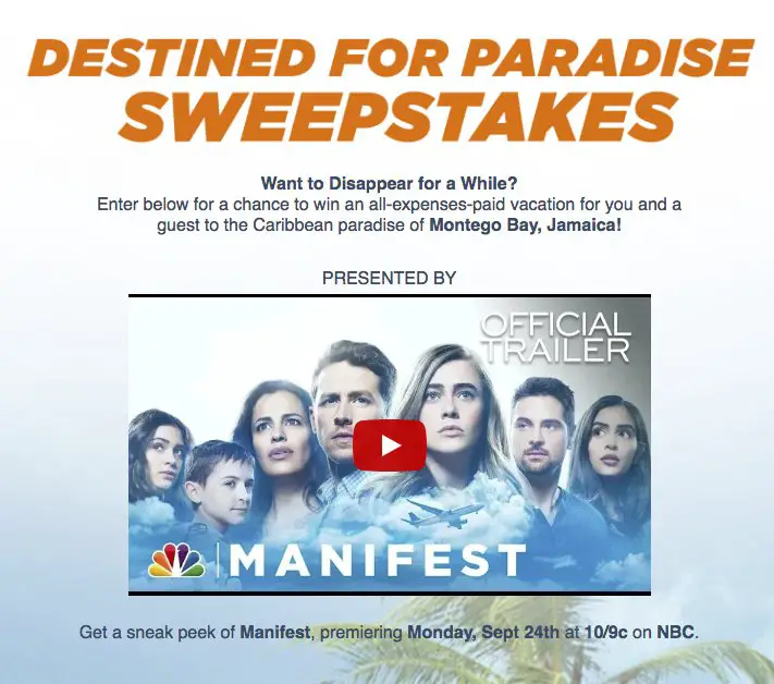 Destined for Paradise Sweepstakes