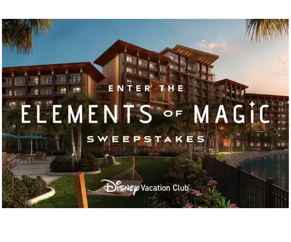 Disney Vacation Club Elements Of Magic Sweepstakes - Win A Trip For 5 To Walt Disney World Resort