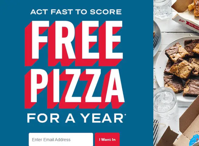 Domino’s Free Pizza For Year Giveaway - Win Free Pizza For A Year Or A Gift Card