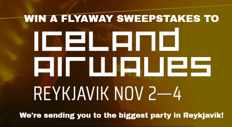 DoStuff Iceland Airwaves Flyaway Sweepstakes - Win A Trip For 2 To The Iceland Airwaves Music Festival In Reykjavík, Iceland