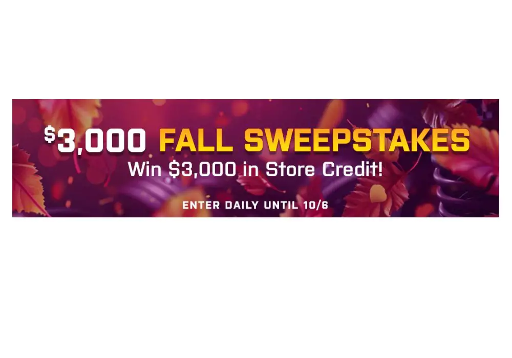 Eckler's $3,000 Fall Sweepstakes - Win $3,000 Shop Credit To AmericanMuscle.com, AmericanTrucks.com, Ecklers.com, or ExtremeTerrain.com