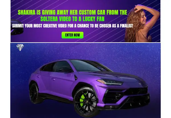 El Carro De Shakira - Win A 2022 Lamborghini Urus & $90,000