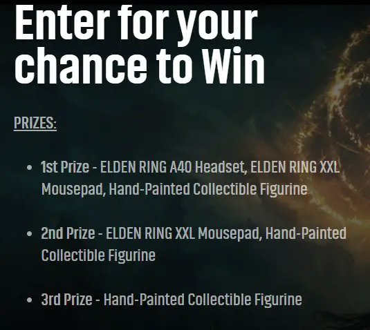 Elden Ring Sweepstakes - Win A Custom Headset, Elden Ring Mousepad And Figurine