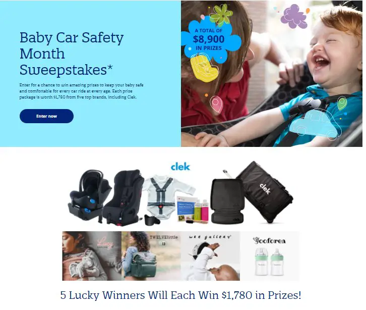 Enfamil Baby Car Safety Month Sweepstakes – Win A $1,780 Prize Pack (5 Winners)