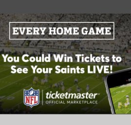 Every Home Game: Saints Sweepstakes