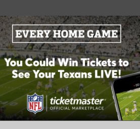 Every Home Game: Texans Sweepstakes