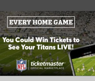 Every Home Game: Titans Sweepstakes