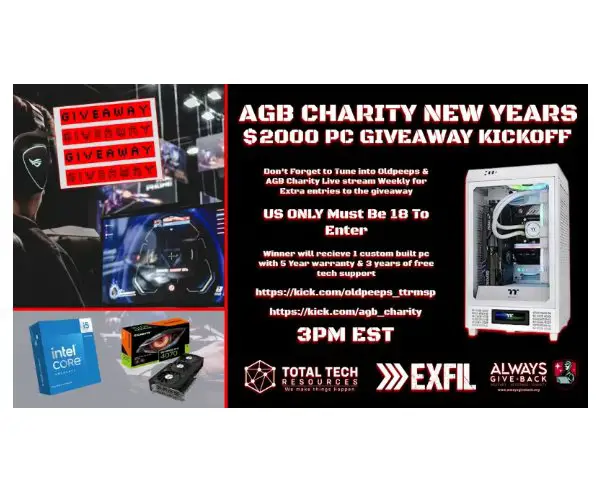 Exfil & TTRMSP AGB Charity New Years $2K PC Giveaway - Win A Gaming PC