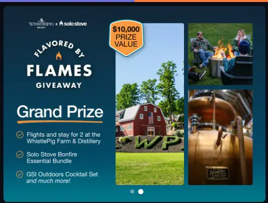 Flavored By Flames Solo Stove Sweepstakes – Win A Glamping Trip For 2 To The WhistlePig Farm And Distillery In Vermont