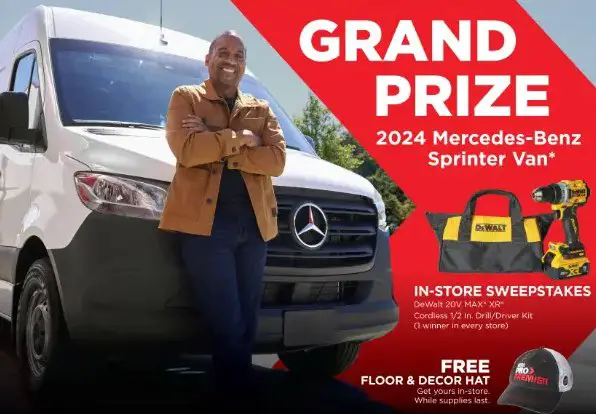 Floor And Decor PRO Appreciation Month Sweepstakes – Win The 2024 Sprinter Van Vehicle & More