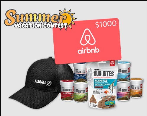 FLUVAL Summer Vacation Contest - Win $1,000 Airbnb Gift Card & A Year’s Supply Of Bug Bites