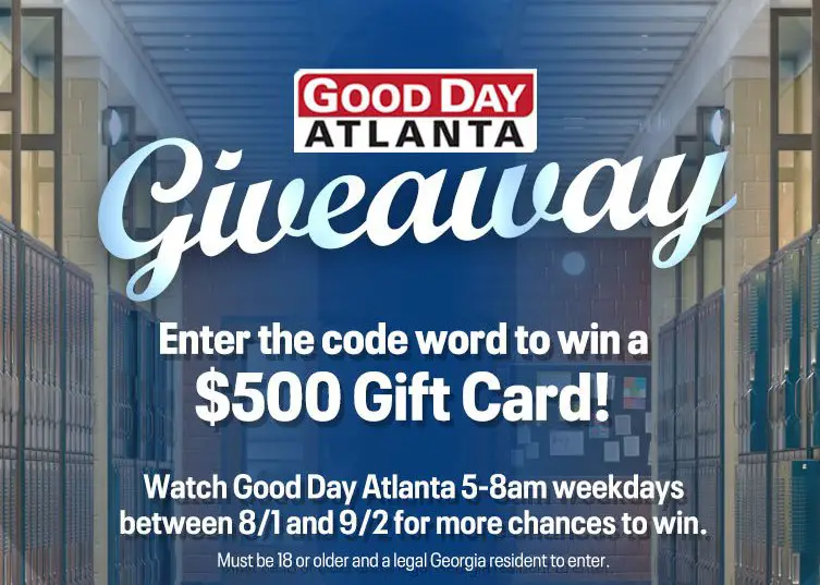 Fox 5 Atlanta Contests - Good Day Atlanta $500 Gift Card Giveaway