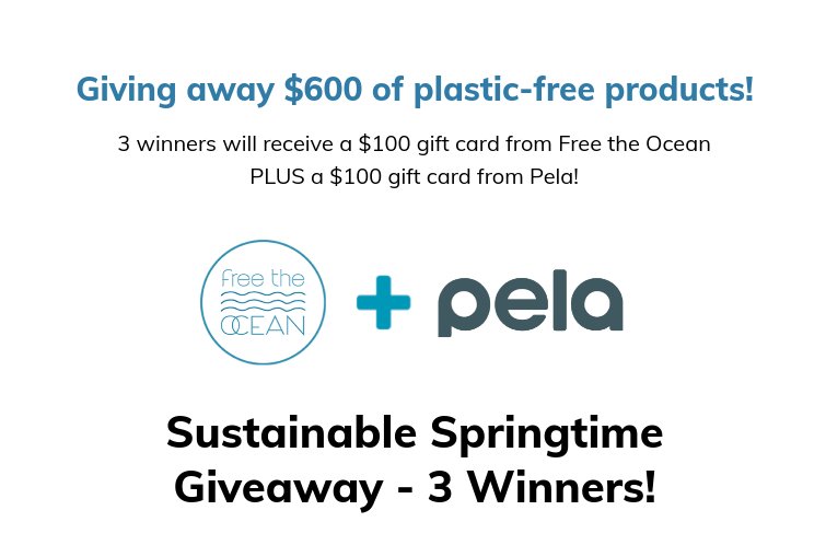 Free The Ocean Sustainable Springtime Giveaway - Win $100 Gift Cards From Pela and Free The Ocean (3 Winners)